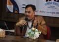 Ketua Tim Pelaksana Pusat UTBK Indra Ridwan saat Press Conference UTBK-SNBT Tahun 2023, Senin, 8 Mei 2023 di Gedung Rektorat ISBI Bandung jalan Buah Batu Kota Bandung. Foto : tim ISBI Bandung (istimewa)