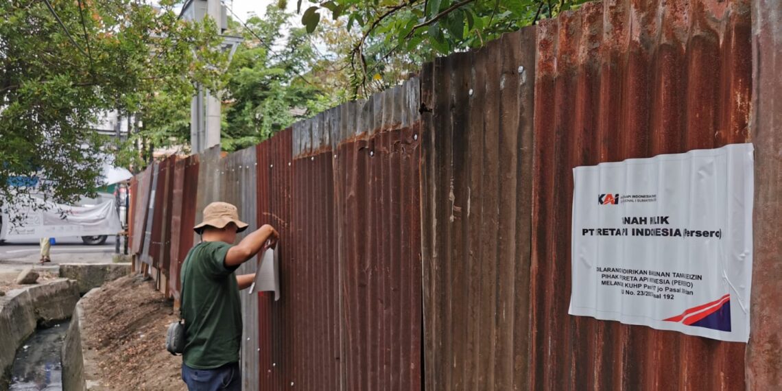 PN Medan Eksekusi 9 Aset Milik KAI di Jalan HM Yamin, HM Said dan Sutomo