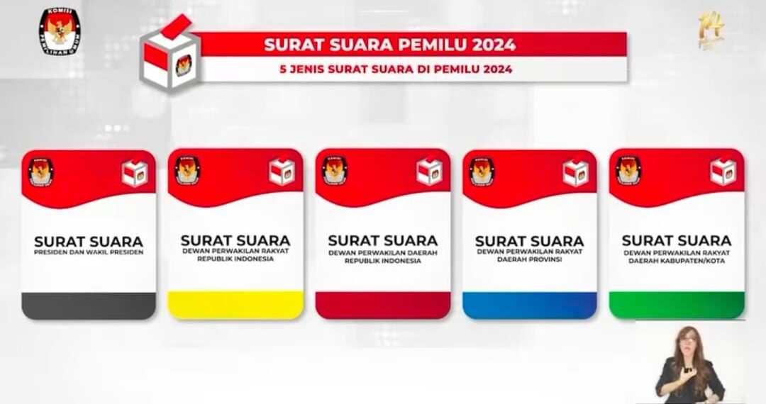 Mengenal 5 Jenis Warna Surat Suara Pemilu 2024, Wajib Tahu!