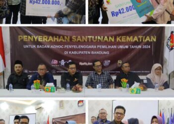 Ahli Waris Petugas Pemilu Yang Gugur, Mendapat Santunan dari Bupati Bandung