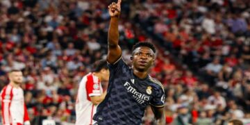Dua gol Vinicius bantu Real Madrid Berbagi Poin Melawan Bayern Munich