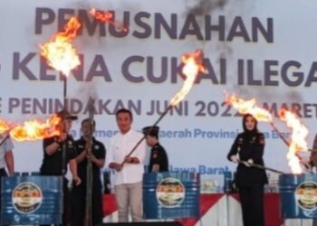 Barang Kena Cukai Ilegal Senilai Rp 10,78 Miliar Dimusnahkan