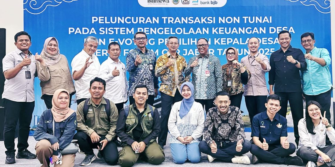Pemprov Jabar Luncurkan Transaksi Non Tunai Keuangan Desa, E-Voting Pilkades, dan Forum CSR Jawa Barat 2025
